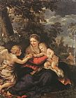 Holy Canvas Paintings - Holy Family Resting on the Flight to Egypt